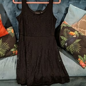 Black lace dress A-line M